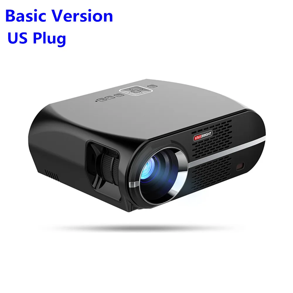 US Plug VIVIBRIGHT GP100 Android проектор Full HD 3200 люмен 1080P wifi Bluetooth светодиодный ЖК-проектор для домашнего кинотеатра - Цвет: US Plug