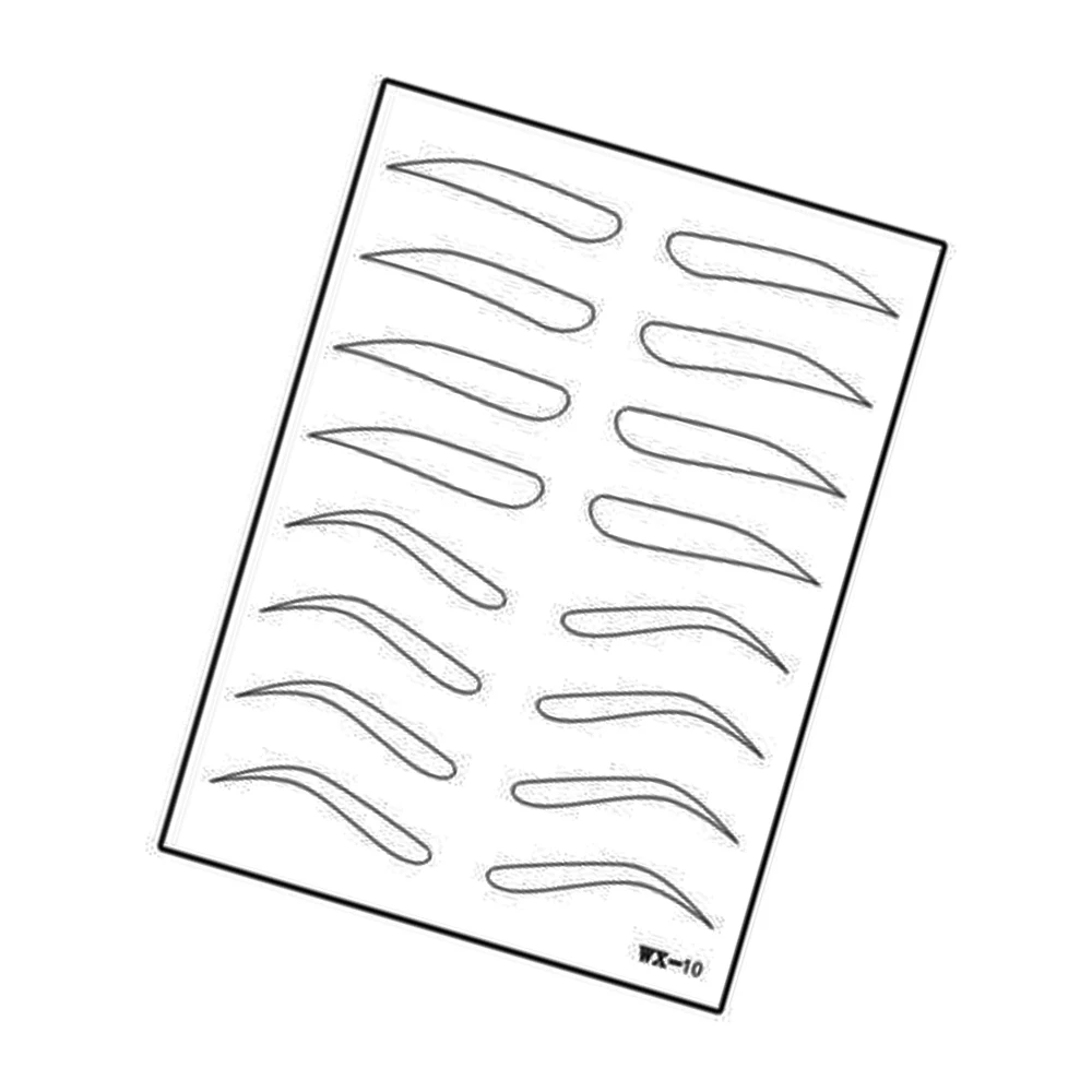 

10pcs Tattoo Practice Skin Sheet Silicone Eyebrow Practice Skin for Permanent Makeup Silicone White Eyebrow Shape Tattoo Supply