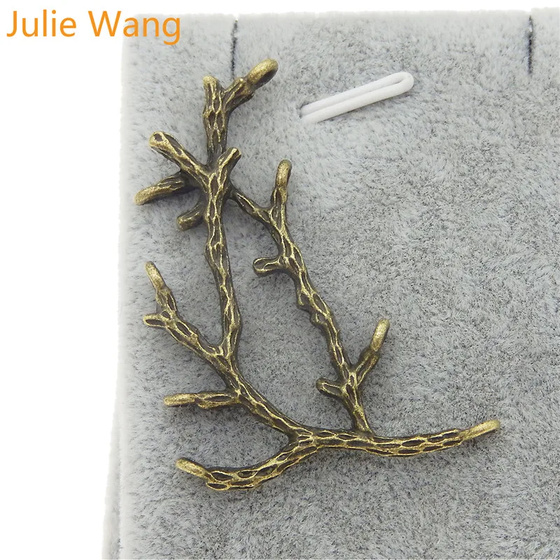 Julie Wang 5 шт. сплав филиал подвеска под бронзу старину кулон соединитель ручной
