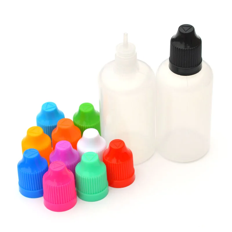 1pcs 50ml Soft PE Plastic Dropper Bottle Empty E Liquid Squeeze Container with Childproof Cap Needle Vial | Дом и сад