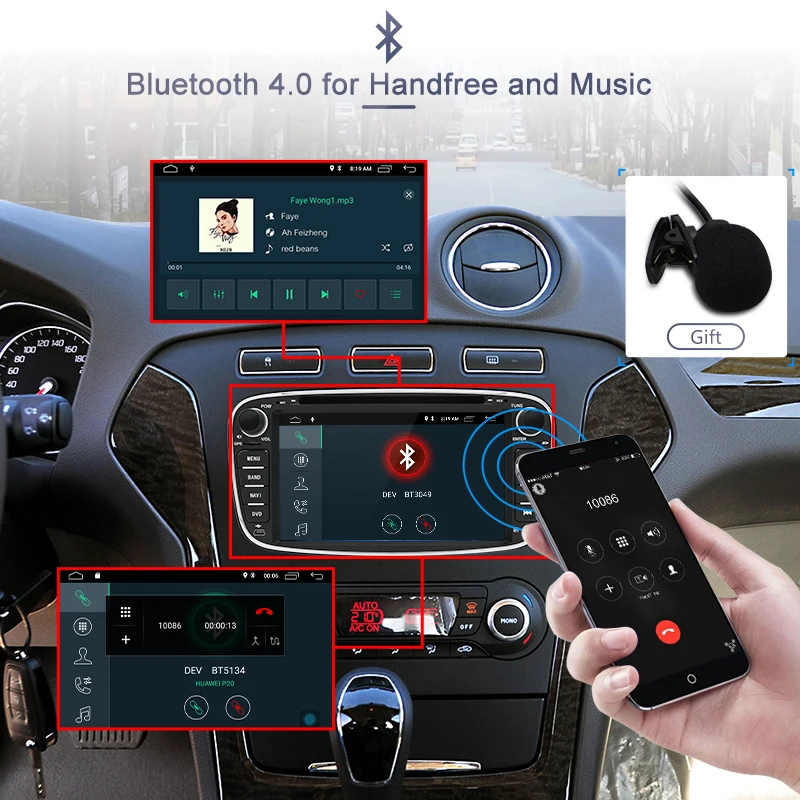 Junsun Android 8 1 автомобильный мультимедийный плеер gps 2 Din DVD для Ford Focus 2/Kuga 2/S MAX/Mondeo 4/C