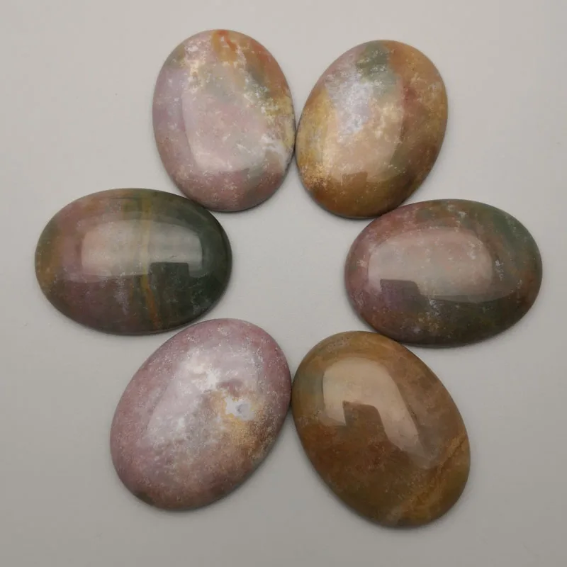 

fashion Natural Stone India onyx cabochon 30x40MM Bead for jewelry making no hole Necklace accessories 6Pcs/lot Free shipping