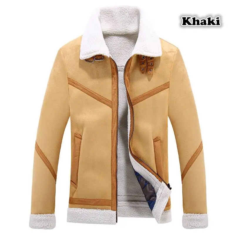 2018 New Winter Men's Jacket Fur Leather Jackets Men Clothing Cool Male Business Suede Coat Collar Mens | Мужская одежда