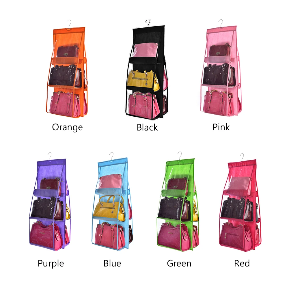 Складная сумка для хранения органайзер 6 Карманный складной полка мешок кошелек