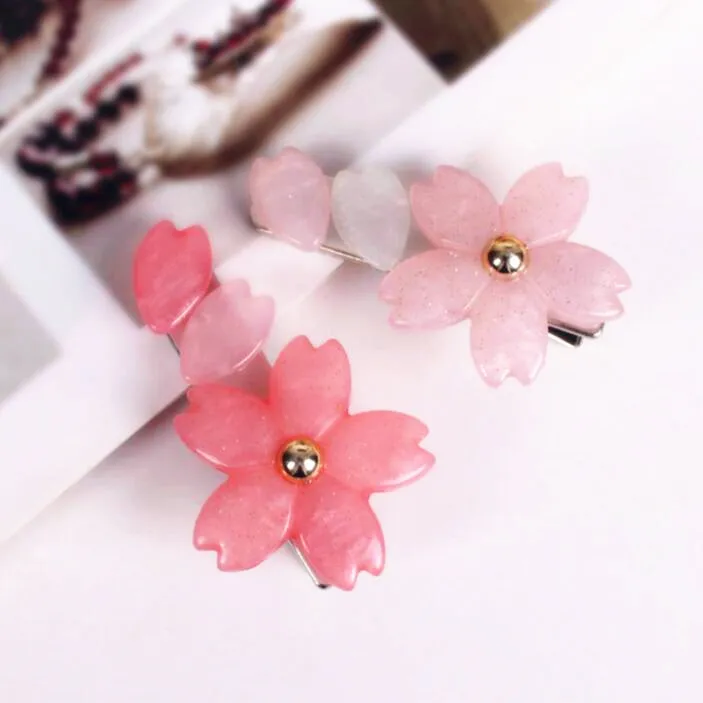 Timlee H030 Бесплатная доставка красивый розовый Сакура Cherry Blossom заколки Зажимы
