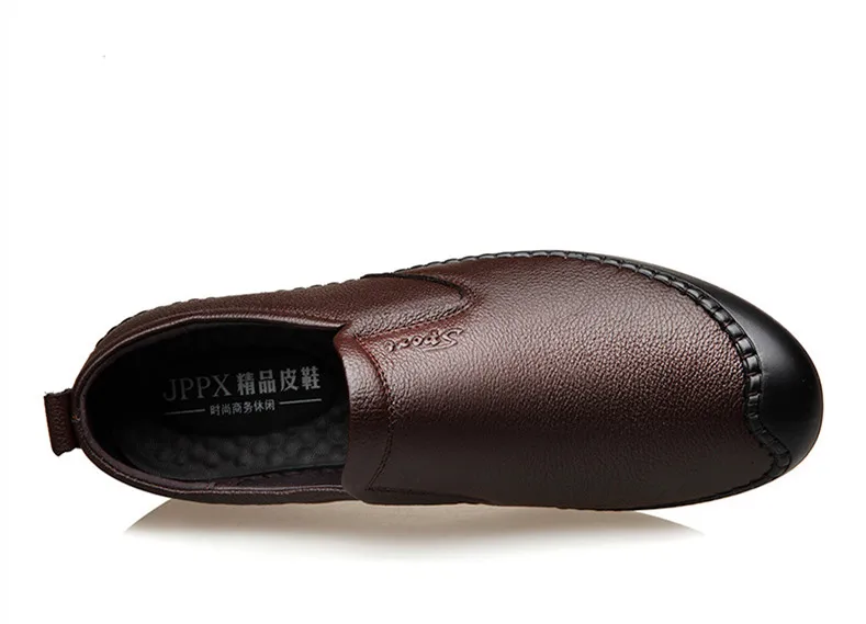 IPCCM Autumn New Fashion Breathable Leather Handmade Men's Casual Soft Bottom Comfortable Slip Light And | Обувь