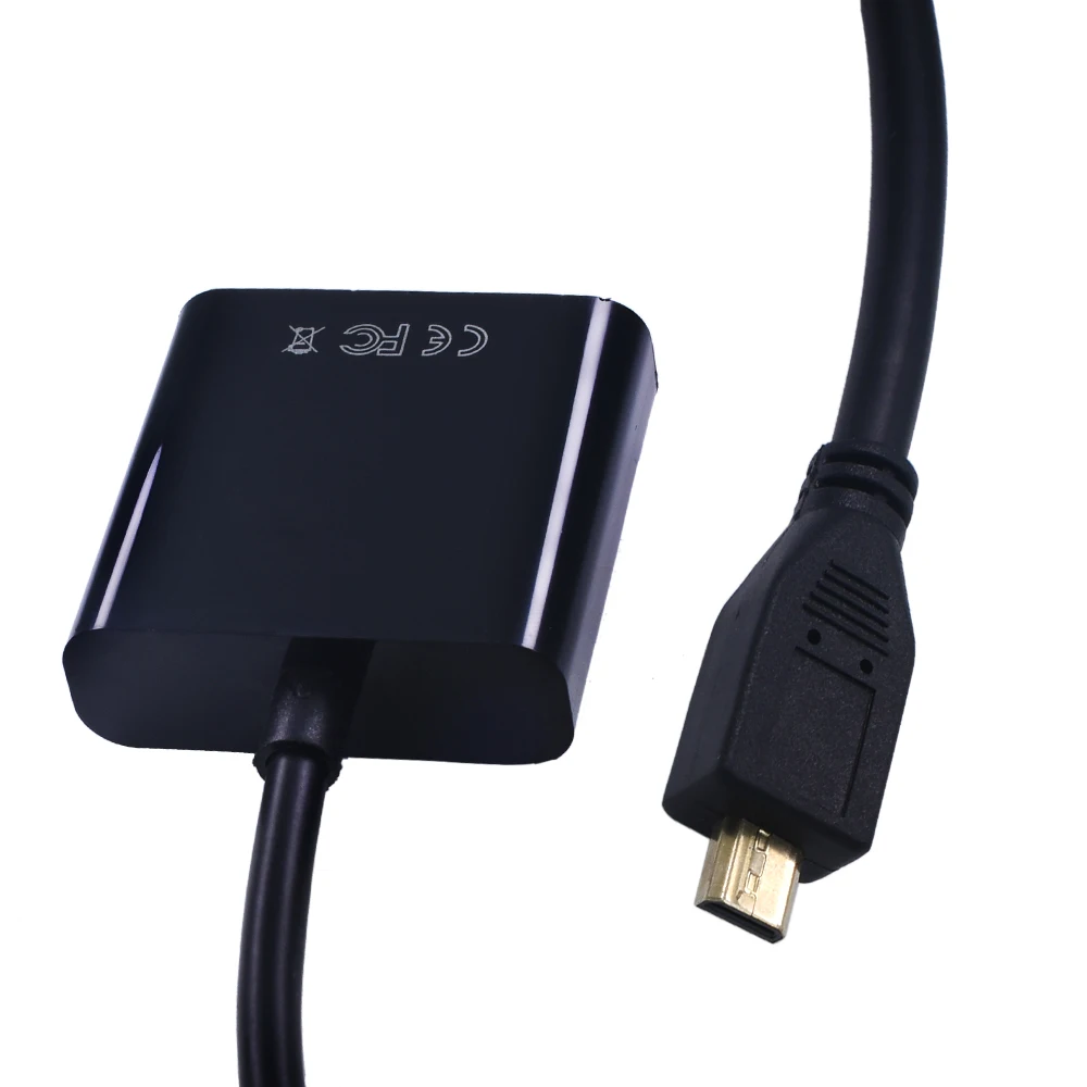 Кабель адаптер TISHRIC Micro HDMI VGA преобразователь цифрового сигнала в аналоговый
