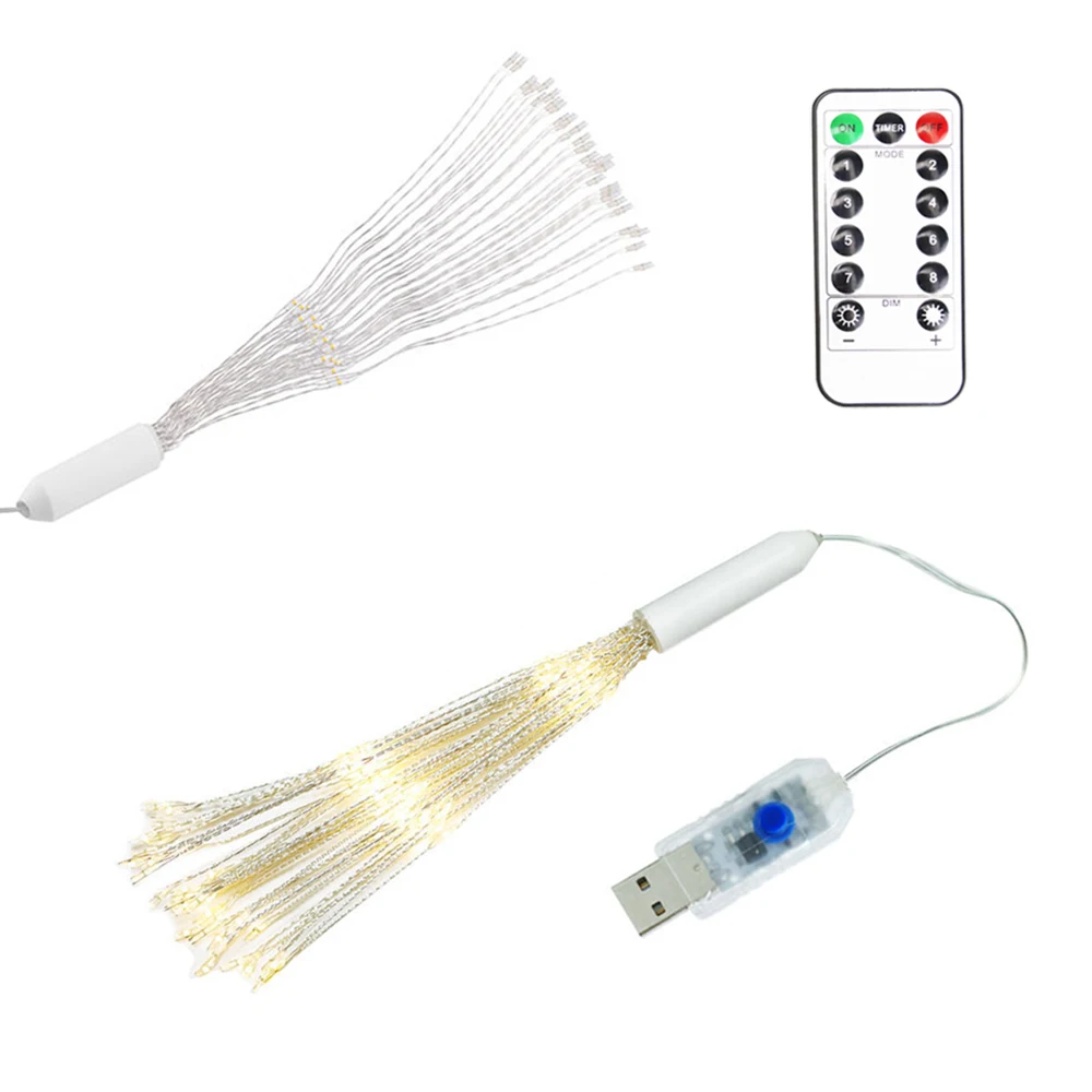 

LED Fairy String Light Firework Holiday Decorative Garland DIY Foldable Bouquet Shape For Wedding Christmas with Controller JQ