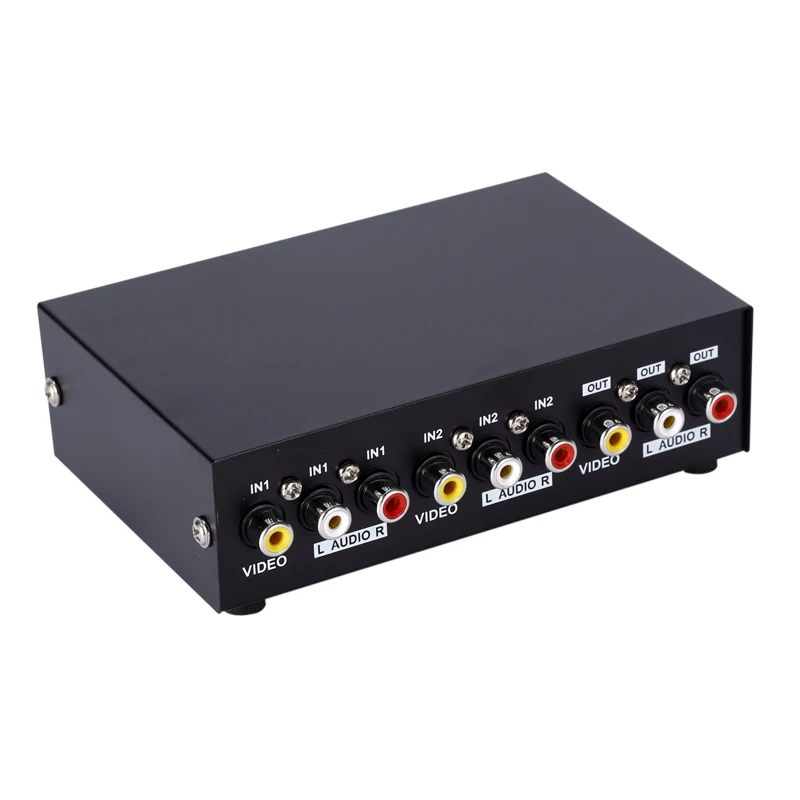 MT VIKI RCA AV Переключатель 2 входа 1 выход селектор аудио видео для медиаплееров DVD