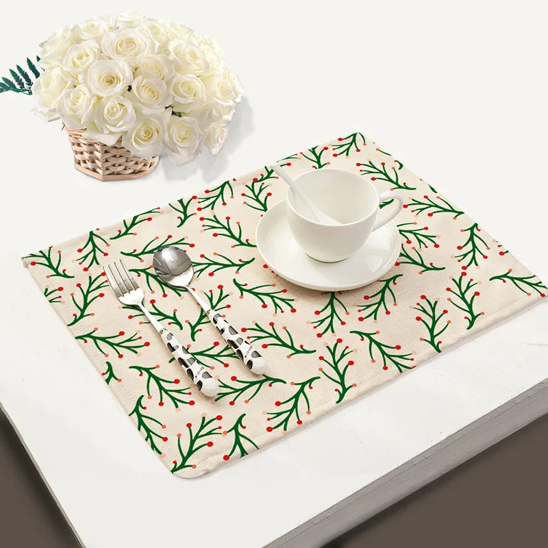 Столовые Салфетки смешанных 4 стилей Коралловое дерево с принтом полиэфирная