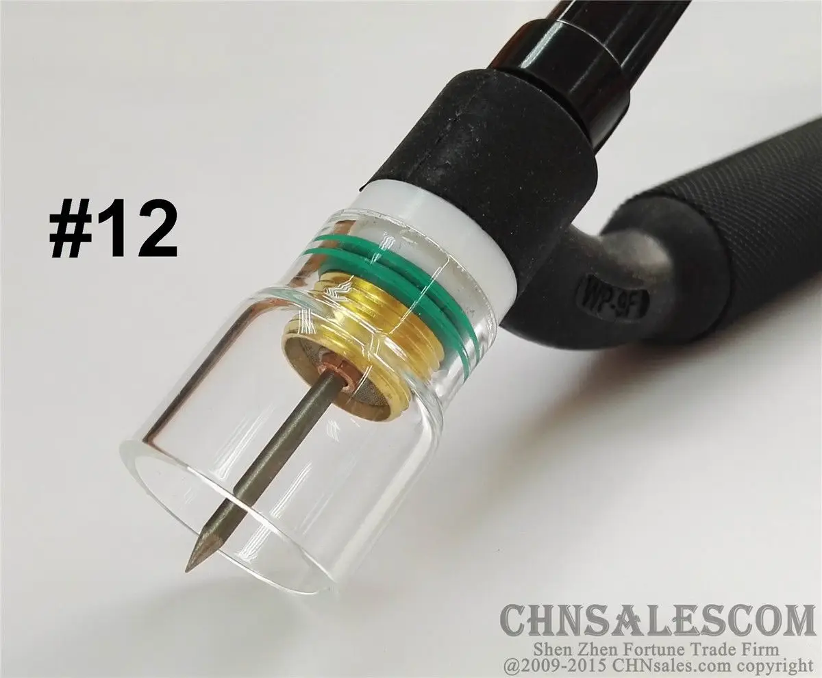 CHNsalescom 15 шт. сварочный фонарь TIG для газовых линз #12 набор с чашечками Pyrex серии 20/25