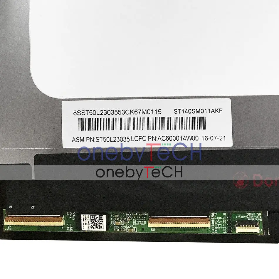 ЖК-дисплей с сенсорным экраном и дигитайзером в сборе для Lenovo Yoga 910-14 1920x1080 |