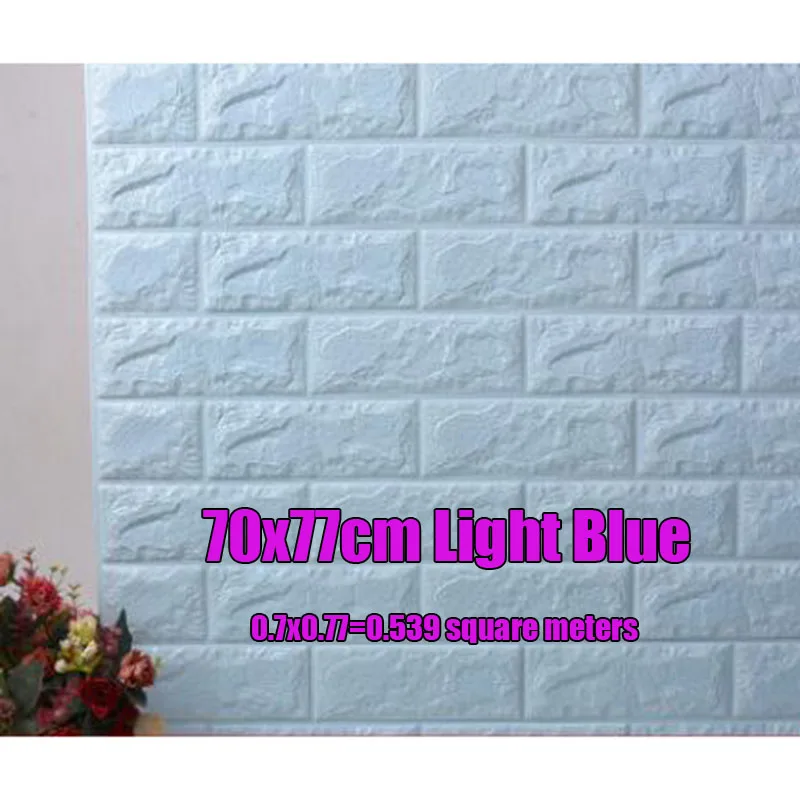 70x77 см DIY 3D светло голубые настенные наклейки PE Foam Safty домашний декор Обои