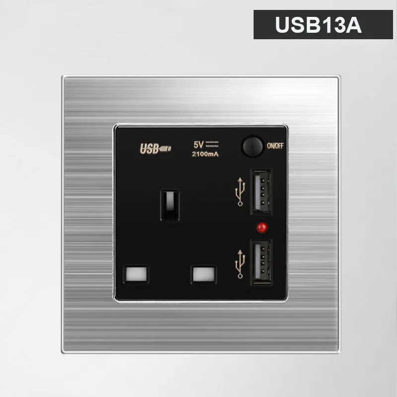 86 Тип 13A Британский порт Макао квадратный фут три отверстия разъем USB розетка