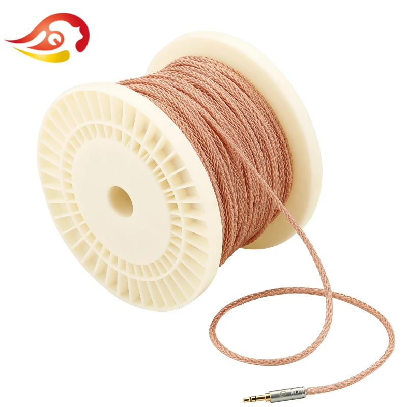 QYFANG 1.2m 8 Core Earphone Upgrade Cable DIY Detachable Cord HiFi Headphone Flexible Soft PVC Solder Wire Drives Copper Line |