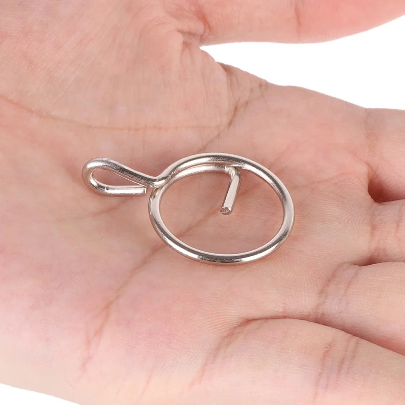 

10 шт./партия оборудование для кемпинга пружина из нержавеющей стали Быстроразъемное кольцо для ключей подвесная Пряжка для защиты гвоздей ...