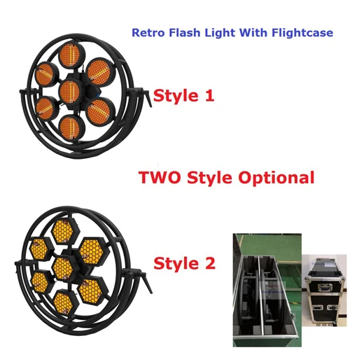 Flightcase Pack 2XLot F светильник каждый упаковочный пакет сценический стробоскоп светильник s 7X300 Вт галогенная лампа ретро флэш-светильник с шестигранной головкой или круглая дополнительно 1/6/7 DMX Каналы - Цвет: Flightcase Pack