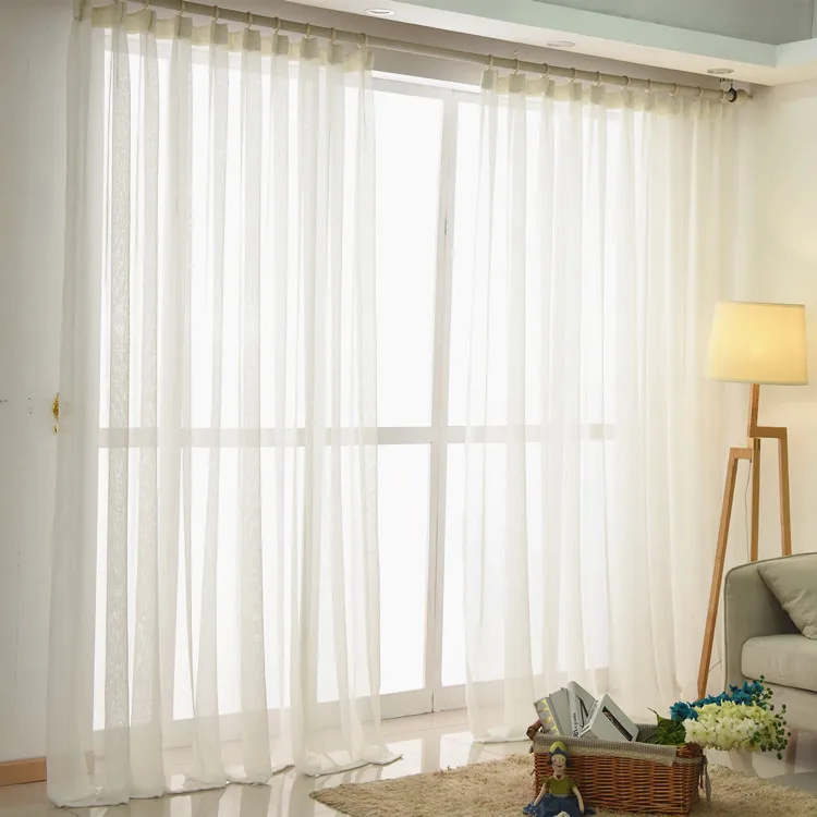 Современные белые тюлевые шторы для спальни декоративные с кисточками