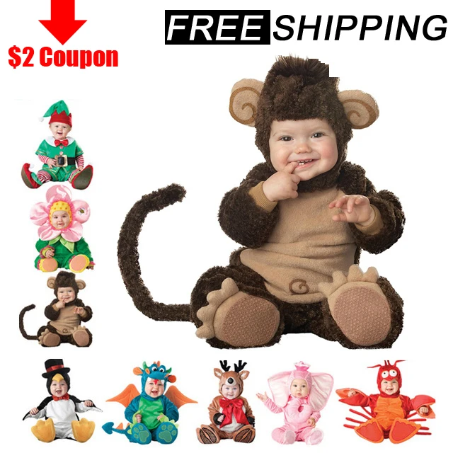 Детский комбинезон с изображением пирата динозавра пингвина Санта-Клауса оленя