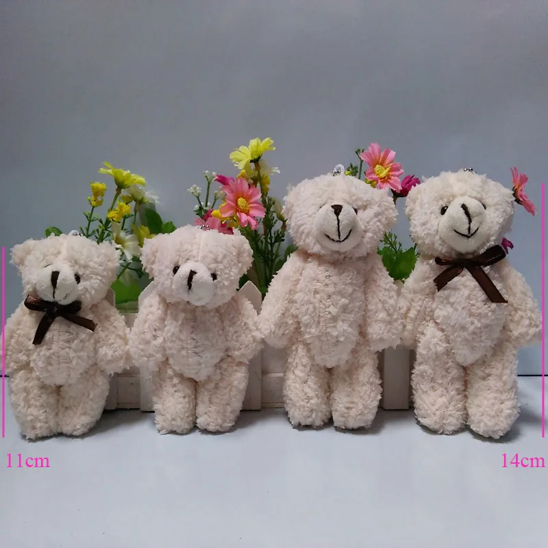 50 шт./лот Миниатюрный Плюшевый медведь плюшевые игрушки цепочка белые мишки из
