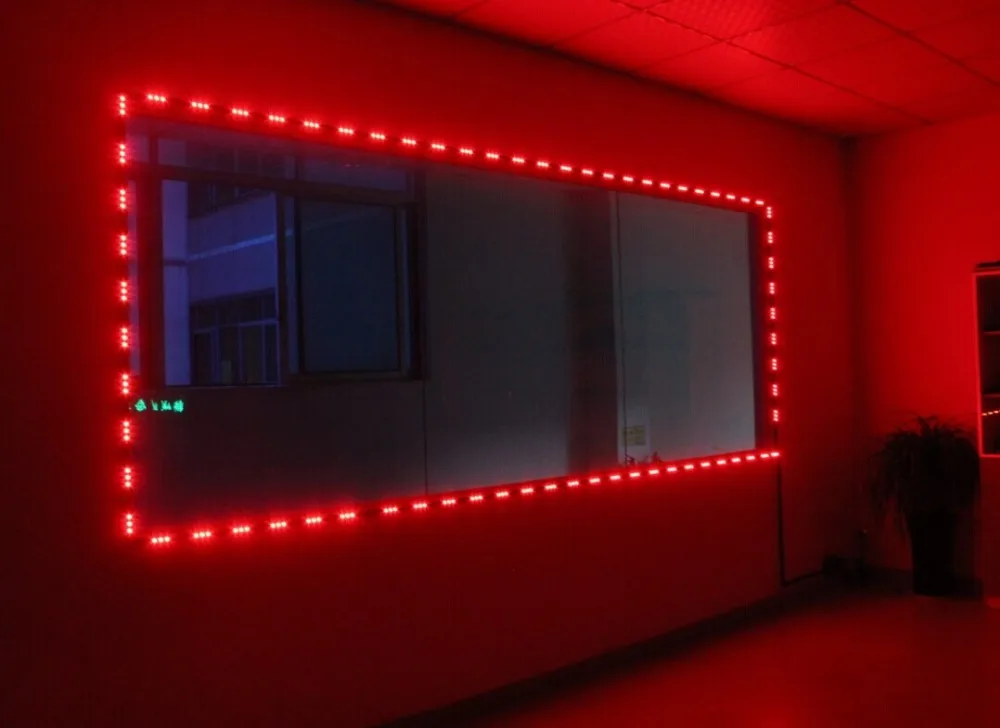 100 М RGB LED Окно Границе Света с Источником Питания и Контроллера |