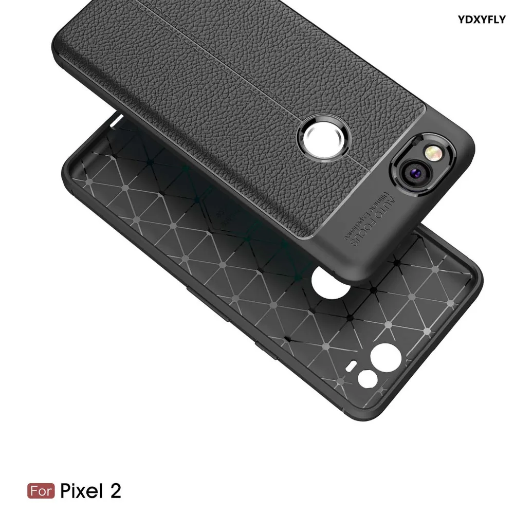 Litchi Pattern Coated Gel Shockproof Case For Google Pixel 2 Soft TPU Back Cover XL Phone Cases |