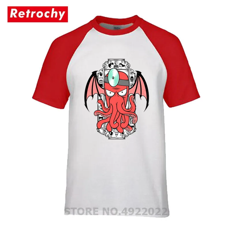 Футболка с надписью Call of Zoidthulhu Cthulhu Lovecrafts Octopus Monster 100% хлопок мужские Топы И