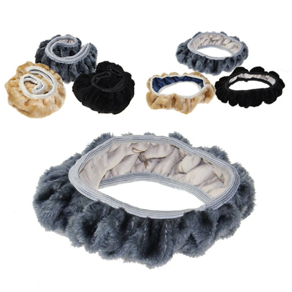 1 шт. мягкий теплый плюшевый зимний автомобильный чехол на руль эластичный