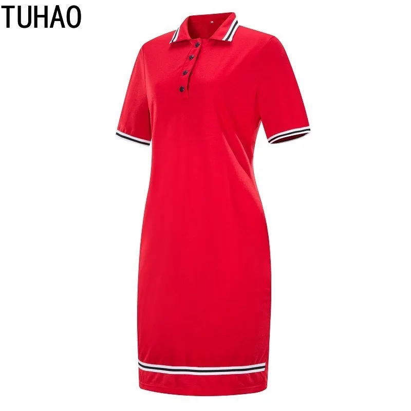 TUHAO летние уличные платья размера плюс 6XL 5XL 4XL с отворотом Повседневное платье