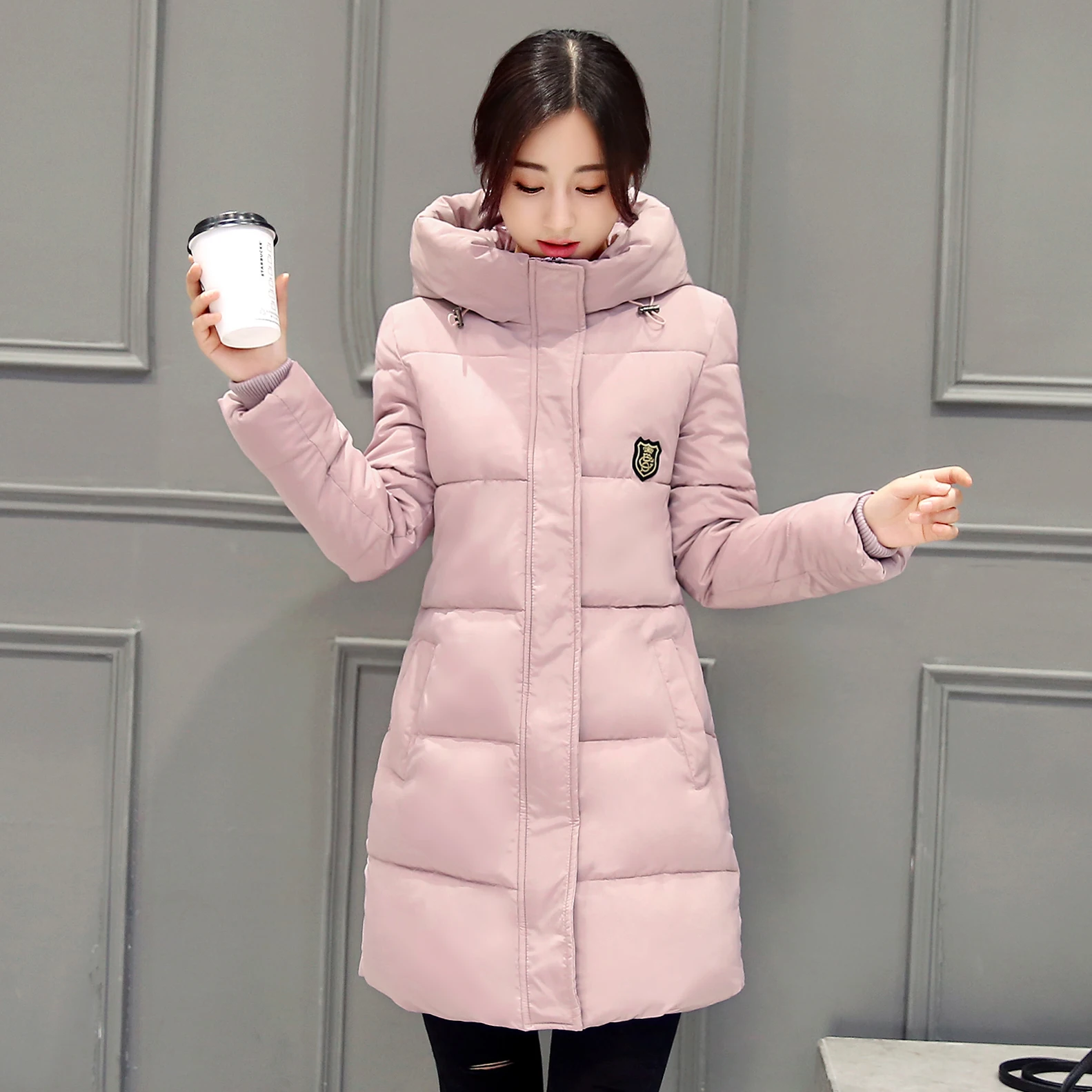 Женское зимнее Стеганое пальто новинка женское хлопковое с денежными купюрами