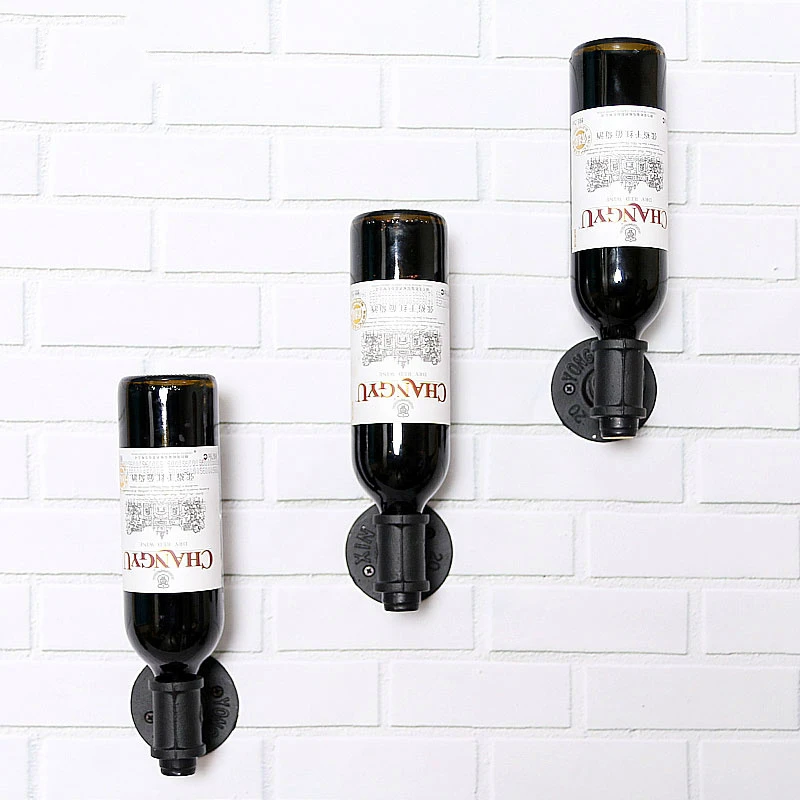 Подвесная винтажная Подставка для бутылки вина из кованого железа украшение