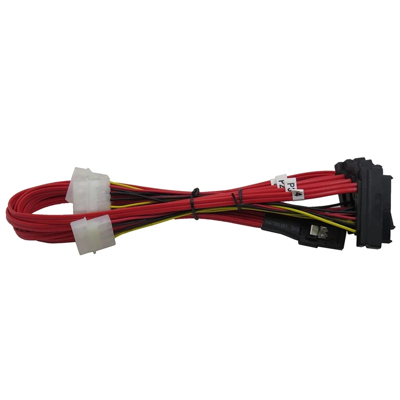 Mini SAS 36P SFF8087 to 4 X SFF 8482 29P with Power Red Cable 1M |