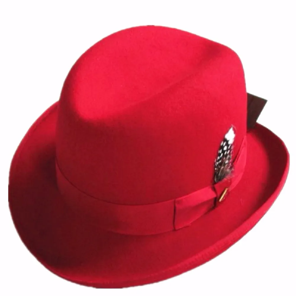 Классическая шерстяная фетровая шляпа Homburg для мужчин и женщин|fedora hats for men|fedora