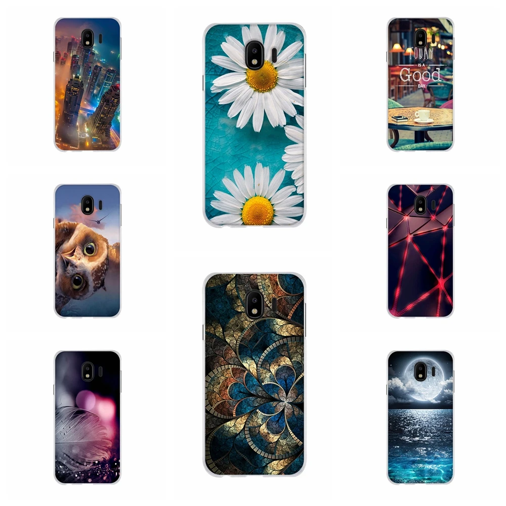 Case For Samsung Galaxy J4 J400F 2018 Phone Back Cover J 4 Bumper TPU Protection Coque GalaxyJ4 Silicone | Мобильные телефоны и