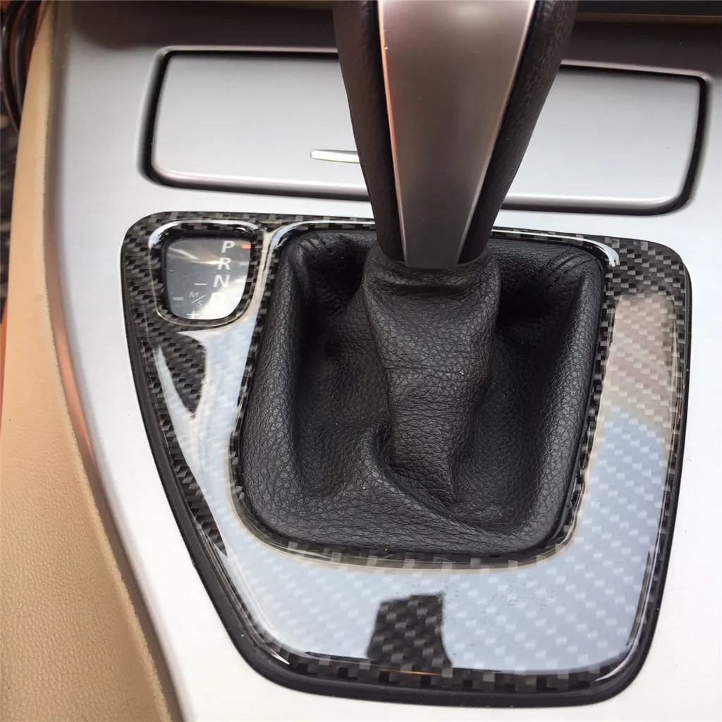 Glossy Carbon Fiber Gear Shift Box Panel Cover for BMW E90 Car Auto Lever Decoration Stickers Trim For E92 2.0# | Автомобили и