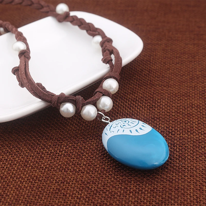 Ожерелье Моана ювелирные изделия из смолы синяя подвеска женские ожерелья метод