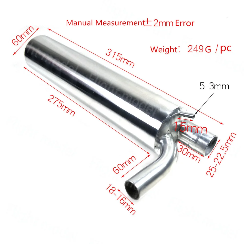 Zyhobby MF03 DLE 55CC-62CC Engine Front Exhaust Pipe Muffer With Somke Device For RC Airplane | Игрушки и хобби