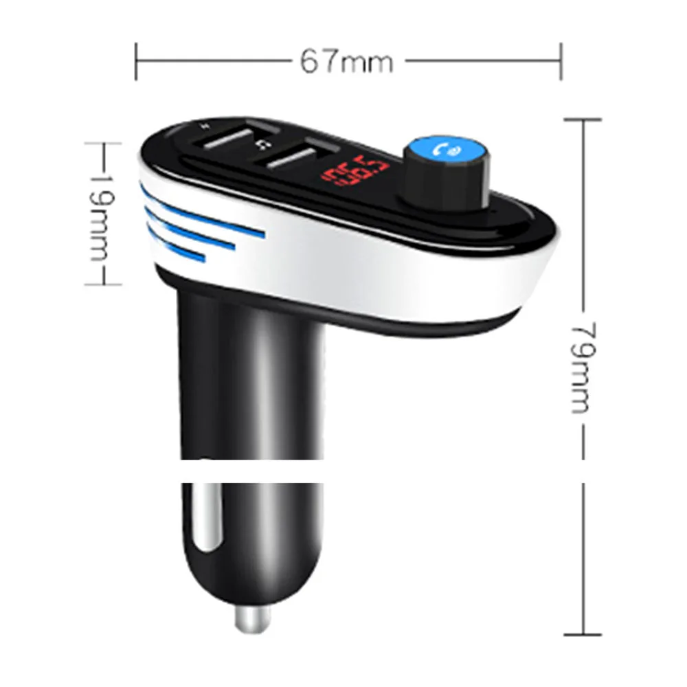 AOSHIKE 5V 3.1A FM передатчик USB Bluetooth автомобильный аудио адаптер батарея напряжение