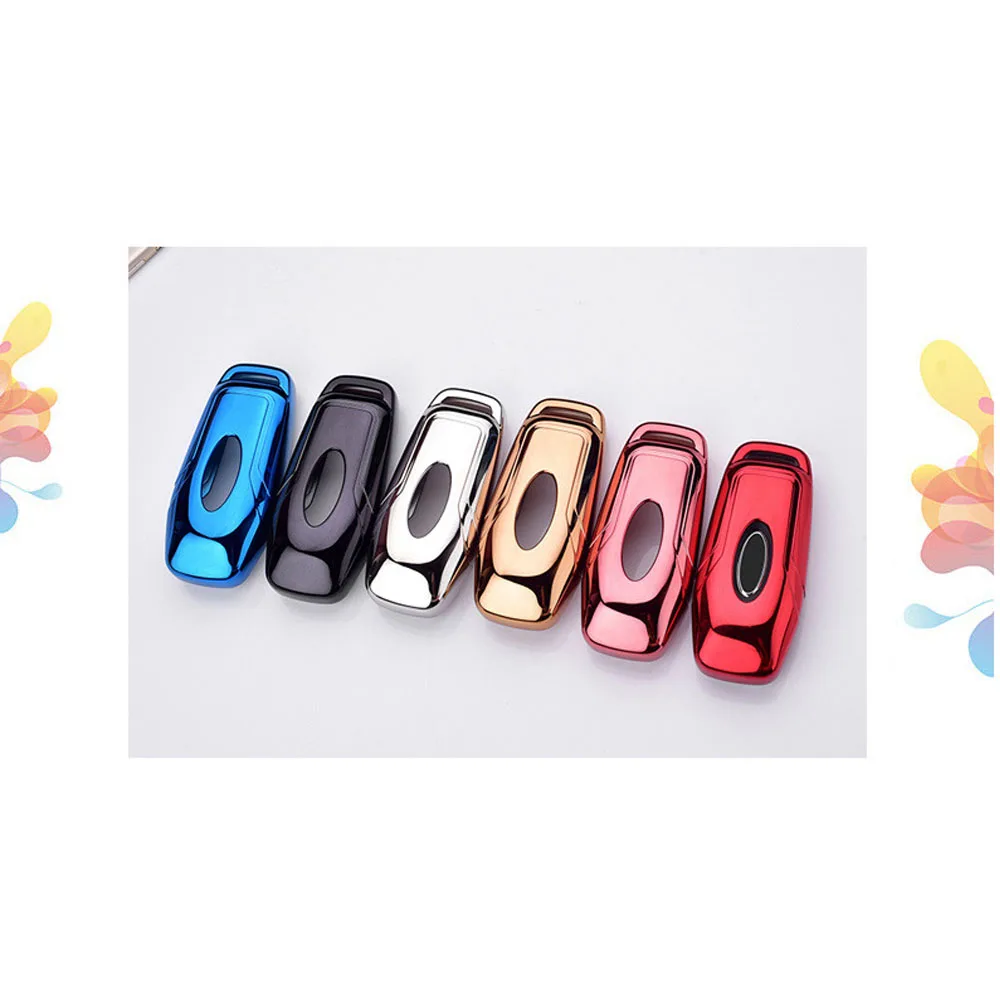 Car-Styling TPU Car Smart Remote Key Case Automobile Protective Skin Shell Cover For Ford Edge Mondeo Mustang Keys | Автомобили и