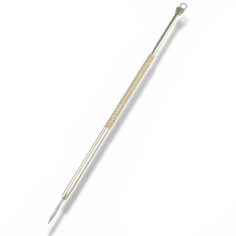 2pcs Blackhead Remover Acne Pimple Blemish Extractor Tweezer Needle Stainless Steel 18k Gold Plated Needles Face Skin Care Tools | Красота и
