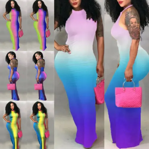 Платье Бохо С Длинным Рукавом и цветочным принтом женское вечернее платье