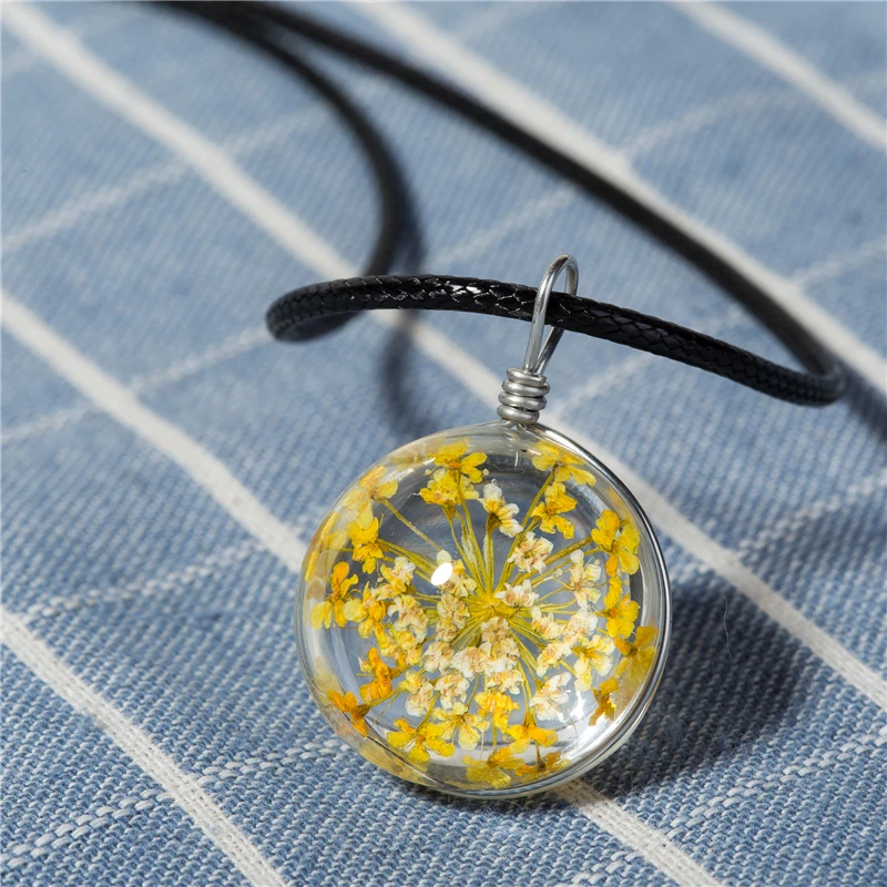 Лидер продаж 2016 модное ожерелье с хрустальным стеклянным шариком и клевером