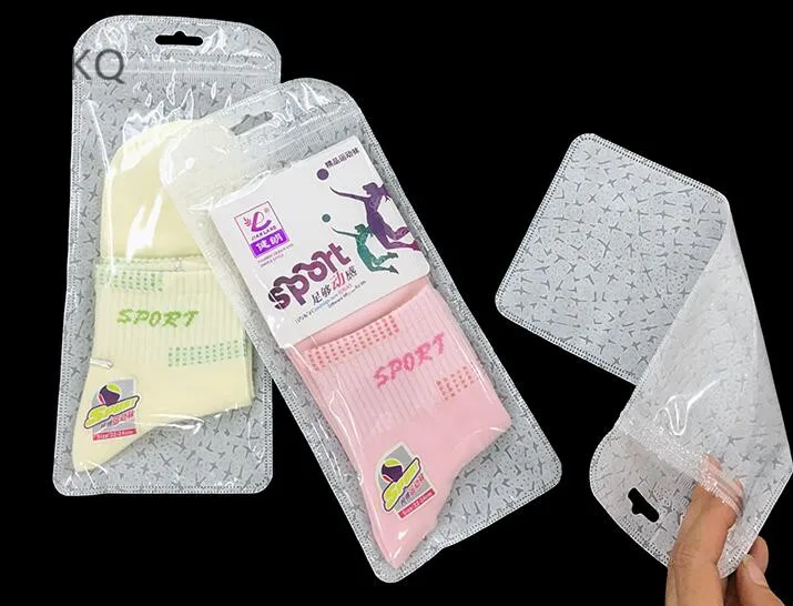 Белый прозрачный пластиковый мешок ziplock 100 шт./лот упаковка для носков сумка с