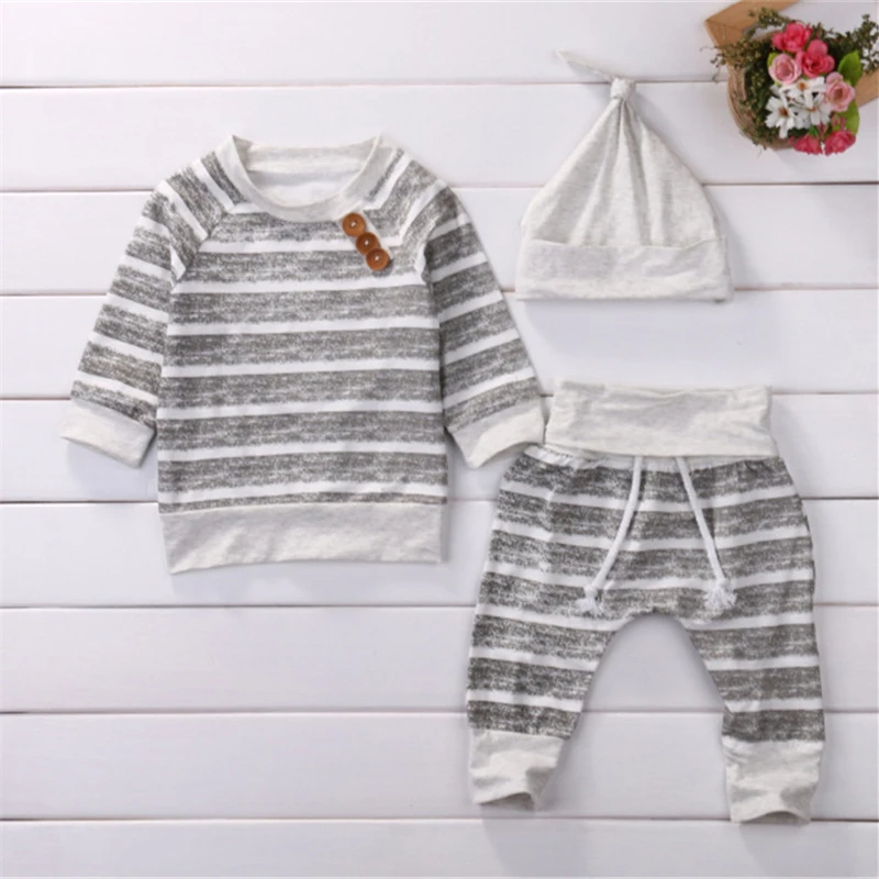 3 шт./компл.! Комплекты одежды для детей 2017 г. осенняя одежда маленьких мальчиков