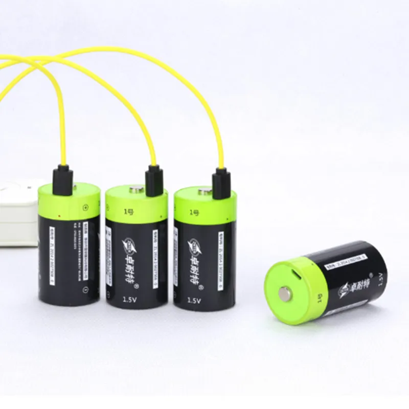 Горячая продажа 4 шт ZNTER S11 1 5 V 4000mAh USB аккумуляторная D Lipo батарея с зарядной