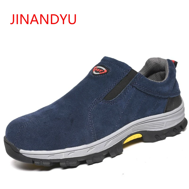 Autumn Safety Work Shoes for Men Steel To Cap Crashproof Boots Seed Mesh Lining Breathable Puncture Proof Inside Sole Sneakers | Обувь