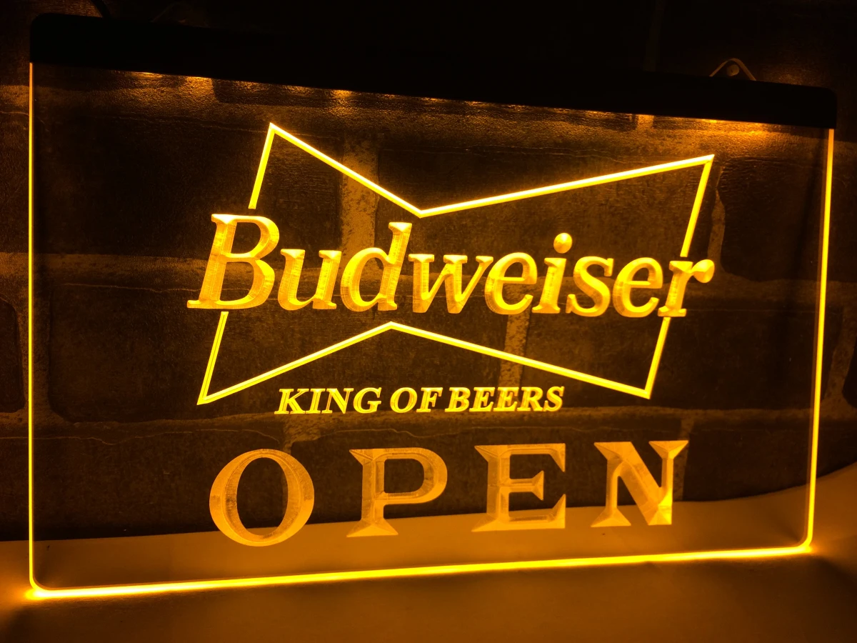 LE113 открытый Budweiser пиво NR Паб Бар светодиодный неоновый светильник вывеска для