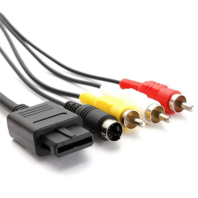 1.8M 6FT AV Composite S-Video RCA Video HD TV Cable For Nintendo 6 SNES SFC Nintend NGC | Электроника