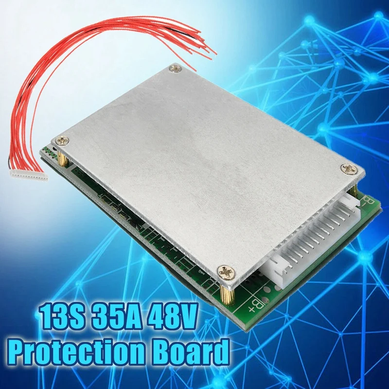 Защитная плата литий-ионного аккумулятора 18650 13S 35A 48 В с защитой Bms Pcb