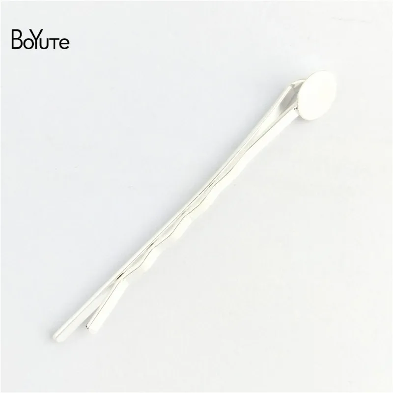 BoYuTe (50 Pieces/Lot) 7 Colors Round 6MM 8MM 10MM 12MM Cabochon Base Hair Clip Women Diy Accessories | Украшения и аксессуары
